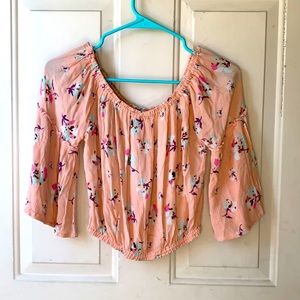 Off the shoulder floral top